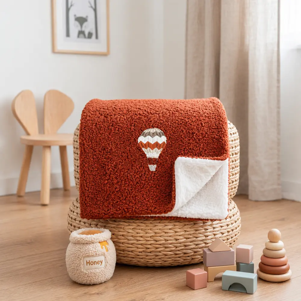 Coperta Fluffy Sherpa Balloon Terracotta